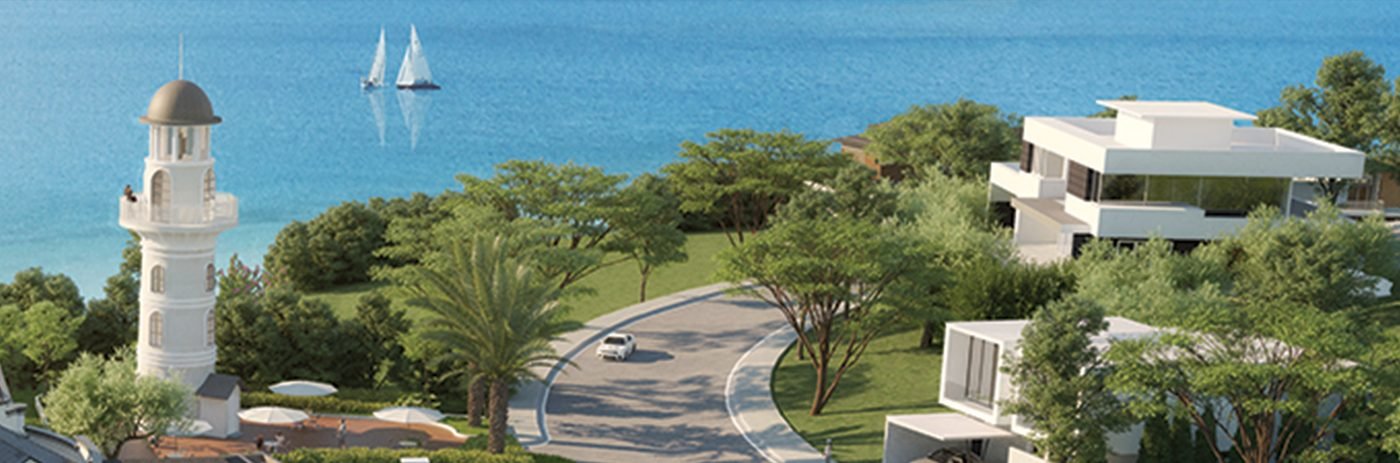 Render of homes near the Lialto lighthouse